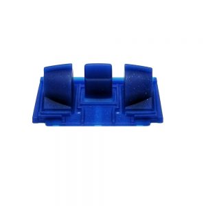 A blue plastic Repeater E3, E3x / Multipette E3, E3x Keypad (Eppendorf) with three raised rectangular sections on a rectangular base is shown on a white background.
