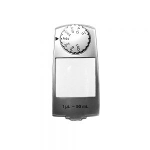 The Repeater E3x / Multipette E3x Housing Lid features a monitoring glass and selection dial, enabling easy volume selection from 1 µL to 50 mL for precise liquid handling, matching the precision of the original Multipette E3x.