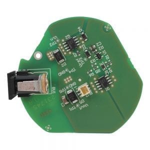 Top view of the PCB for 4-Place Original Charger Carousel 1, 4880 (Eppendorf), featuring multiple electronic components and a USB port on a white background.