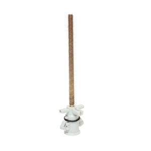 A white spindle with coupling bell for Eppendorf Repeater E3, E3x / Multipette E3, E3x devices is shown isolated on a white background.