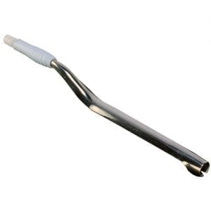 A curved metal tip with a white rubber grip at one end, the VWR EHP Signature Tip Ejector Single Channel Pipette (200μL, 250μL; Labnet).