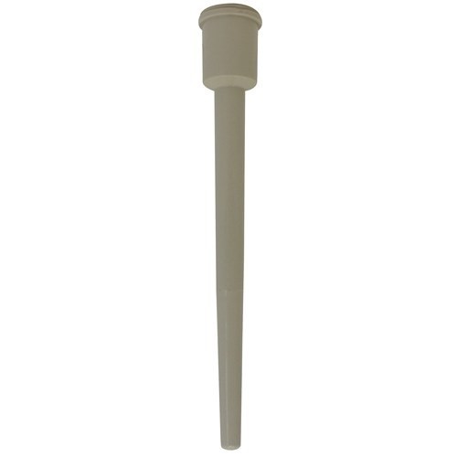 A Labnet Shaft, Single Channel, Autoclavable pipette tip (200μL/250μL) stands vertically against a white background, featuring a wide top and narrow tapered end.