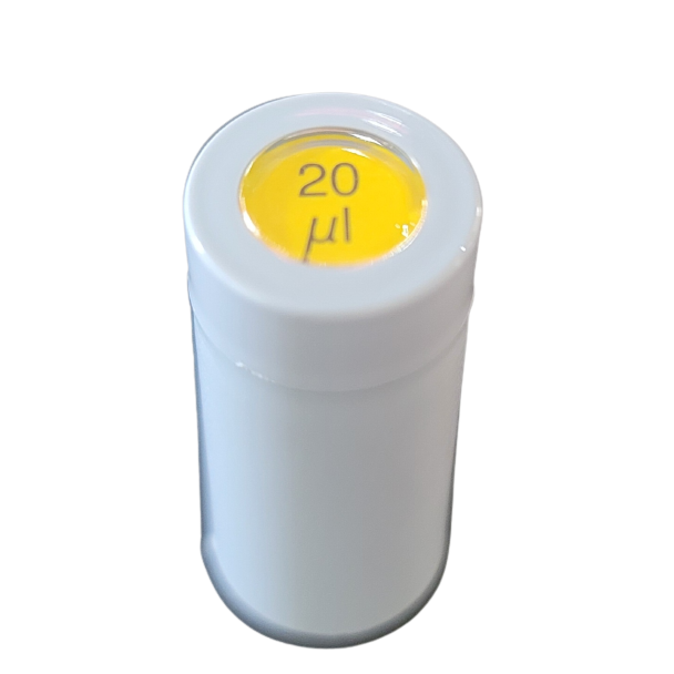 The VWR EHP Signature Push Button Fixed Volume Pipette, 20μL (Labnet), is a white pipette with a yellow top label showing "20μL" in bold black text.
