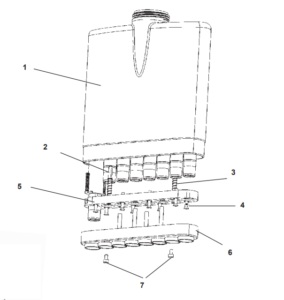 Picus 2 Lower Parts Multichannel Pipette Housing, Tip Ejector rod, springs and plates, 50 – 1200μL