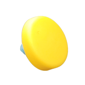 A Picus / Picus NxT Color Push Button, Yellow, 120μL (Sartorius) with a blue base is shown on a white background.