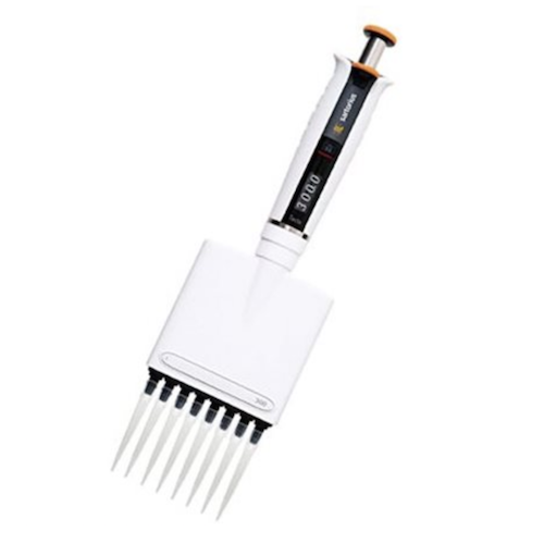 SA LH-729140 The Tacta Mechanical Multichannel Pipette, 8-ch, 30–300μL (Sartorius) enables precise and easy parallel liquid transfers in labs.