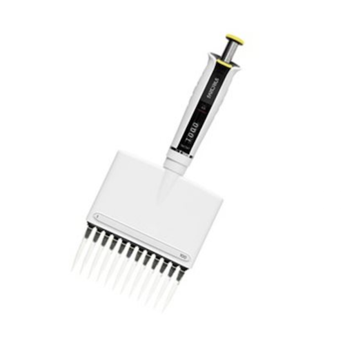 SA LH-729230 The Sartorius Tacta Mechanical Multichannel Pipette has 12 channels and a digital volume display, enabling efficient dispensing of 5–100 μL in lab tasks.