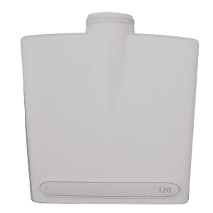 A white, rectangular plastic container with screw top opening and 1–120 markings, designed for use with Sartorius eLINE/Picus/Picus NxT Tip Cone Housing, 8 Channel, 120μL.