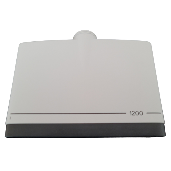 A white vacuum cleaner floor head labeled “1200” resembles the streamlined Sartorius eLINE / Picus / Picus NxT Tip Cone Housing, 12 Channel, 1200μL used in pipetting systems.