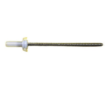 SA_736034 A long metal actuator rod with a threaded shaft and white plastic cap, identified as the Picus / Picus NxT Actuator Rod, Single Channel, 120μL, 300μL (Sartorius), is shown isolated on a white background.