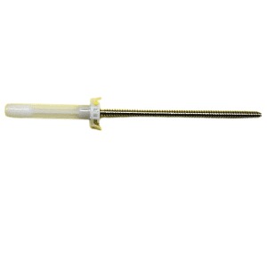 A Sartorius Picus/Picus NxT Actuator Rod for Single Channel 5mL or 10mL, with a white plastic handle and collar, isolated on a white background.