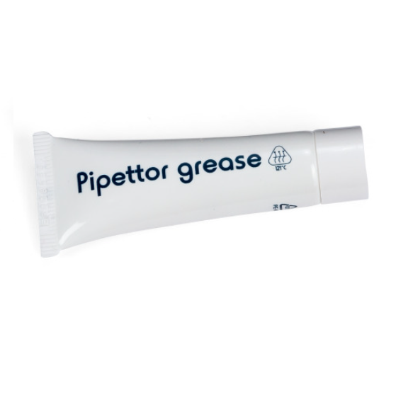 SA_LH-731141 White squeeze tube labeled Sartorius Pipettor Autoclavable Piston Grease, 20g, with an autoclavable symbol.