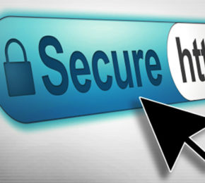 A cursor points to a blue Secure button with a padlock icon next to https, indicating a secure website connection for safe Customer Service interactions.