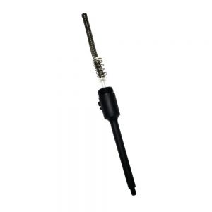 A black and silver ignition coil pencil with a spring extending from one end, offering precision comparable to the Finnpipette F2 Tip Cone Assembly, 50μL (Thermo Scientific), for automotive engine use.