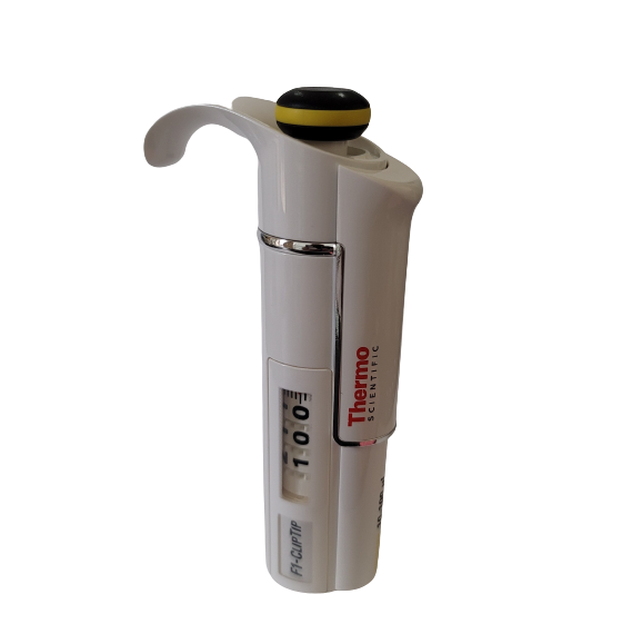 TS 2214030 A Finnpipette F1 Clip Tip Handle, 100μL (Thermo Scientific), in white, is displayed against a plain white background.