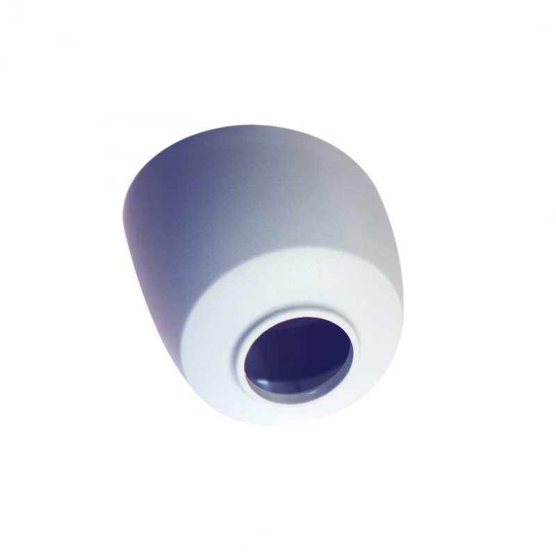 TS1060530 A white, hollow, cylindrical Finnpipette Focus (Short) / Novus Tip Ejector Lower Part, Single Channel, 10mL (Thermo Scientific) with a rounded top is shown against a plain white background.