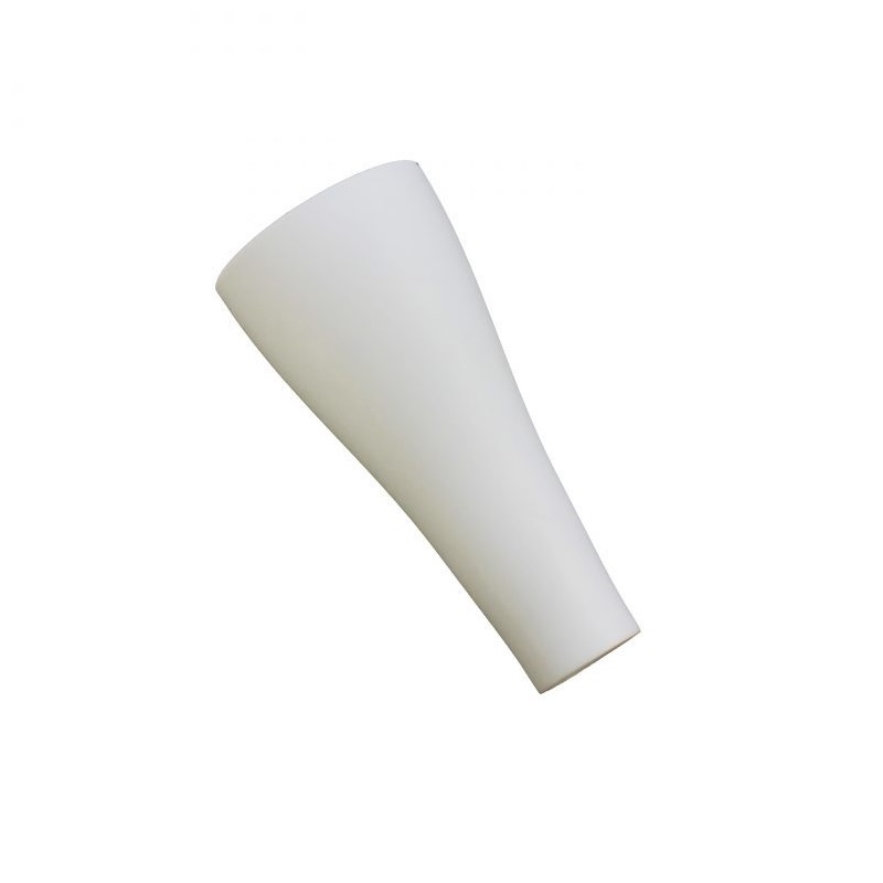 TS1060670 A Finnpipette Focus (Short) Tip Ejector, Single Channel, 1000μL (Thermo Scientific) pipette tip is plain white, cone-shaped, with a wide and a narrow opening, shown against a white background.