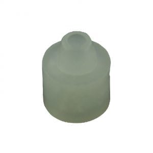 Translucent cylindrical silicone O-ring Cap with a rounded top, designed for Thermo Scientific Finnpipette Classic & Colour, Spring Support / O-ring Cap, 40μL, shown on a plain white background.