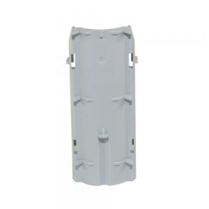 Rectangular, white plastic stream / Xstream Guide for Coupling (Eppendorf) featuring ridges and slots, shown against a plain white background.