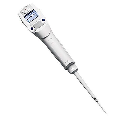 The Eppendorf Xplorer Pipette is a single-channel, medium gray pipette with a 0.5-10μL range, designed for precise liquid measurement in laboratories.