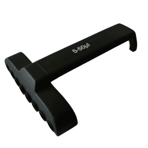 Labnet Ejector, Multichannel, 8 Channel pipette tool (5-50μL range), black plastic, shown on white background; compatible with 8 Channel multichannel pipettes.