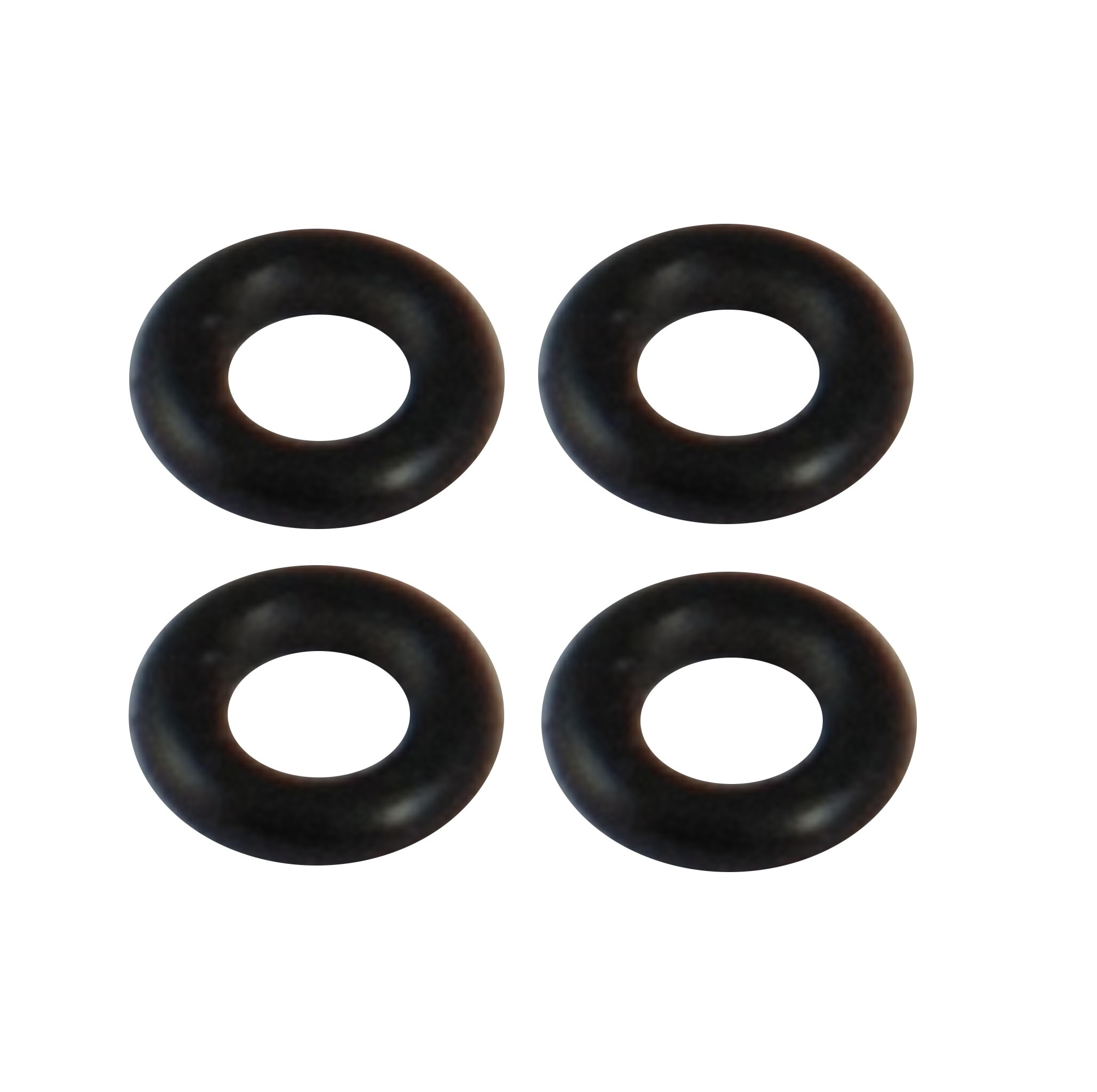 Labnet Piston O-ring, Multichannel, 4 Pack, 50μL (Labnet)—four black rubber O-rings displayed in a grid on a white background, designed for 50μL multichannel applications.
