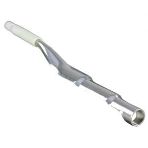 Metal valve core remover tool with a white plastic grip, designed for installing or extracting valve cores—crafted with the precision of the Labnet Tip Ejector, Single Channel, Newer Version, LF, Short, 1000μL.