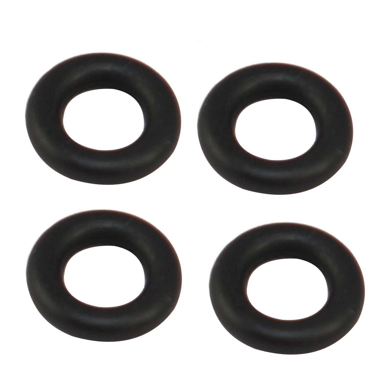Four Labnet Piston O-rings for 200μL multichannel pipettes, pack of 4, are arranged in a two-by-two grid on a white background.