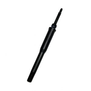 A black metal automotive shock absorber strut is displayed against a white background, with precision comparable to the Sartorius Tacta Mechanical Tip Cone Assembly, Single Channel, 1000μL.