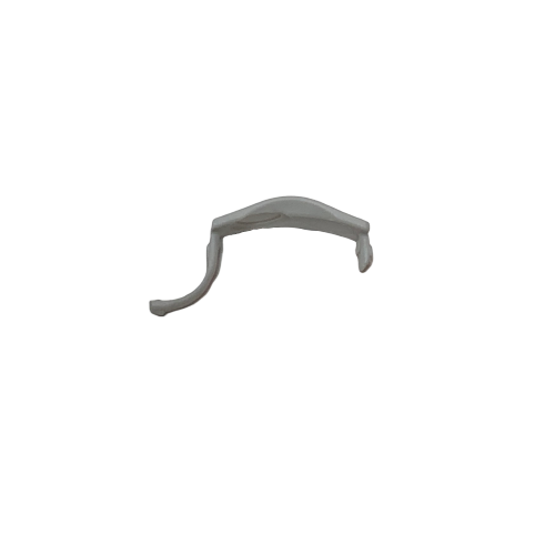 The Tacta Mechanical Adjustment Cover (Sartorius) is a small, gray cover with a curved design and two uneven arms, displayed on a white background.