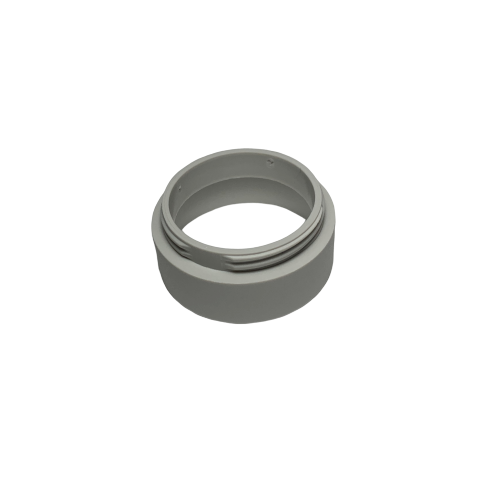 Gray plastic cylindrical ring with inner groove, compatible with the Sartorius Tacta Mechanical Multi Sleeve, shown isolated on a white background.