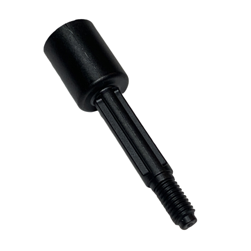 The Tacta Mechanical Multichannel Magnet Holder (Sartorius) is a black metal adapter with a cylindrical top, ribbed middle, and threaded end, shown on a white background.