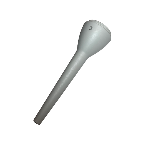SA LH-727053 A white, cone-shaped Tacta Mechanical Tip Ejector Collar/Sleeve (Sartorius), 3μL for single channel use, features a narrow end and “3” printed near the wider end, displayed against a white background.