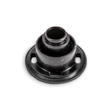 SA_LH-727048 Black cylindrical Tacta Mechanical Multichannel Adapter Nut with a circular mounting flange and two side slots.