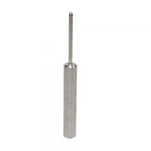 The Xplorer / Xplorer Plus Unlocking Tool, Multichannel, 1200μL (Eppendorf), features a textured cylindrical handle and pointed tip, shown standing upright against a white background.
