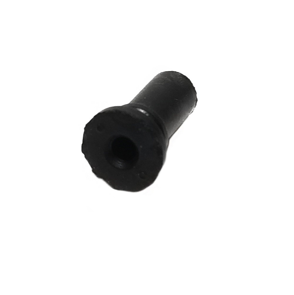 EP 3122015091 A small black cylindrical rubber grommet with a flange and central hole, resembling an Eppendorf Sealing Ring, Multichannel, 0.5-10μL (Eppendorf), is shown on a white background.