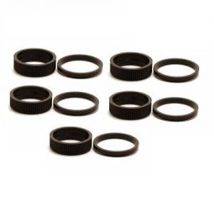 The Pipetman Friction Ring Kit (Polyacetyl, hard plastic) 5 Pack by Gilson includes two newer version rings per unit, designed for durable and versatile pipette maintenance.
