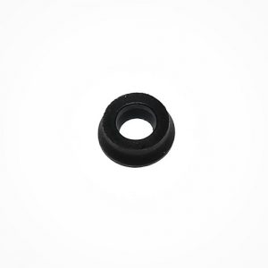The Research Pro Piston Sealing Ring, Multichannel, 50-1200μL (Eppendorf), is a black rubber ring with a central hole, perfect for Eppendorf multichannel pipettes, displayed on a plain white background.