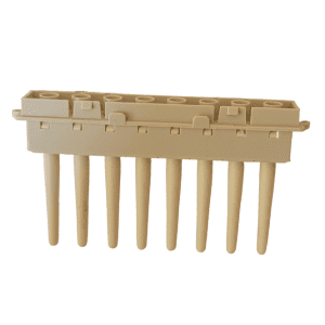 The Labnet Excel Tip Fitting Assembly holds eight tips for 8-channel multichannel pipetting, accommodating 10μL and 20μL volumes. Ideal for organizing samples and fully compatible with Labnet equipment.