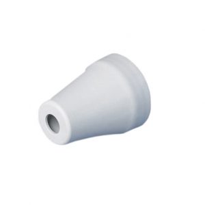 A gray PP Adapter Housing (49mm) for macro Pipette Controller systems by BrandTech, shown on a plain white background; new, designed for secure fit as replacement part.