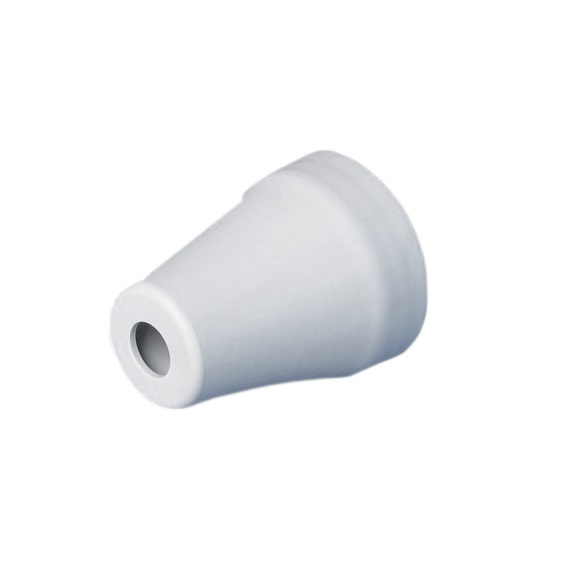BT 23220_ A gray PP Adapter Housing (49mm) for macro Pipette Controller systems by BrandTech, shown on a plain white background; new, designed for secure fit as replacement part.