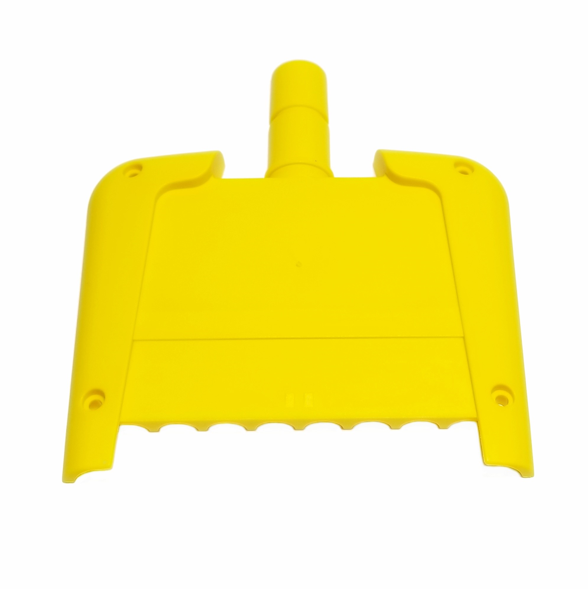 A yellow Finnpipette F2 multichannel cover (8 channel, 50μL/100μL) by Thermo Scientific, designed for precision and easy handling with a secure attachment area at the top.