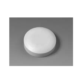 BT 704552 A plain, round, white tablet with a smooth surface on a gray background, resembling a BrandTech seripettor & seripettor pro Valve Block Cap for 2mL and 10mL devices.