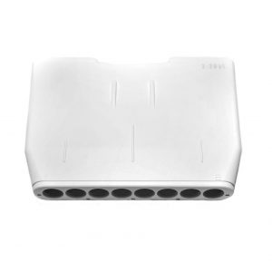 A white plastic housing kit for Gilson Pipetman Neo, G, & L multichannel pipettes (8 channel, 2-20μL) features eight evenly spaced circular openings along the front edge.