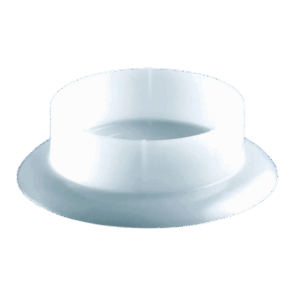 A transparent, cylindrical plastic part with a wide, flat rim is shown on a plain white background. Designed to fit the Base for 500mL Plastic Bottle (Brandtech) for optimal compatibility.