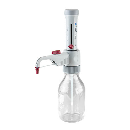 BT 4600121 The Dispensette S Bottletop Dispenser, Analog, Adjustable with Recirculation Valve (0.2-2mL by BrandTech) provides precise liquid handling for laboratories.