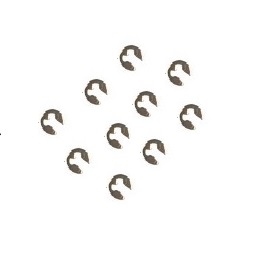 Ten Labnet Circlip Stopper Ring 2.3z for multichannel use, compatible with all volumes, arranged in a loose diamond shape on a white background.