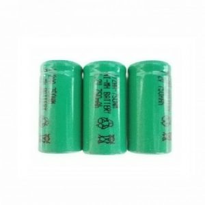 The Easypet / Midi Plus Rechargeable Battery Set, NiMH, 3 Pack is shown upright with printed specs and recycling symbols—a dependable choice for pipette supplies.