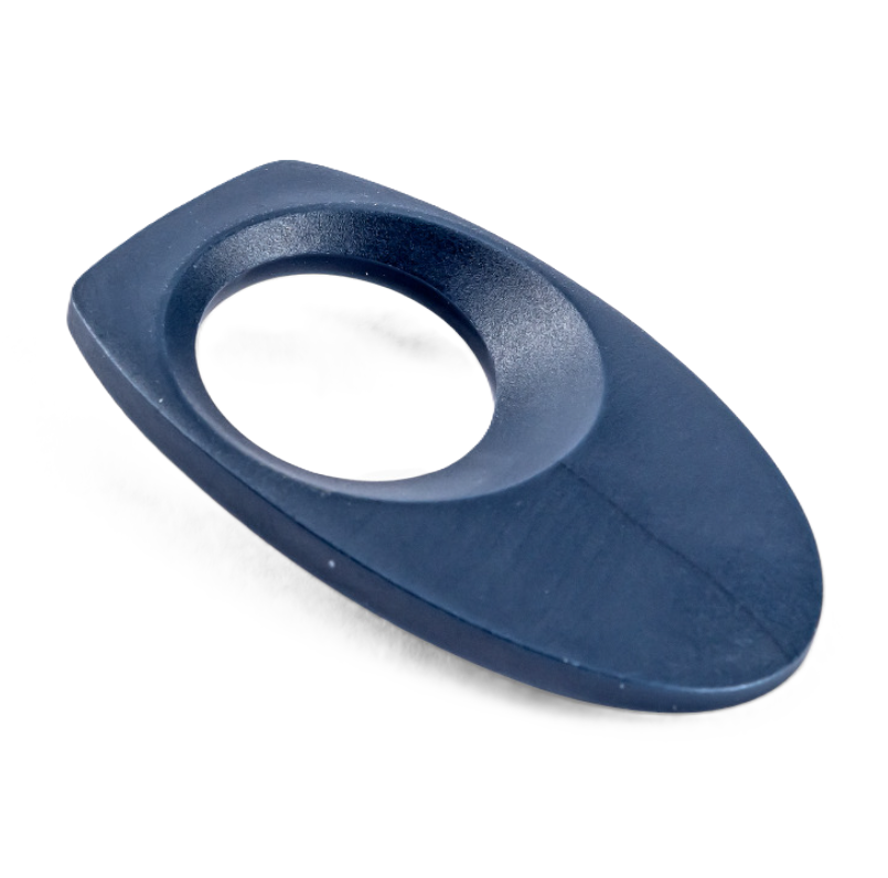 Dark blue, oval-shaped Proline Plus Handle Collar, Single and Multichannel, Older (Sartorius) with a circular cutout in the center.