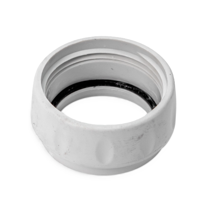 Gray Proline Plus Connecting Collar & Friction O-ring, Multichannel, All Volumes (Sartorius) cylindrical connecting collar with an internal black rubber friction o-ring.